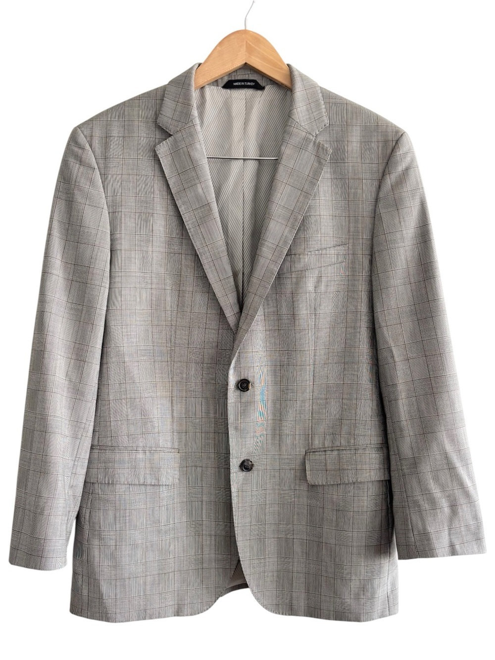 Hugo Boss Loro Piana The James Sharp2 Light Gray Glen Plaid Sport Coat